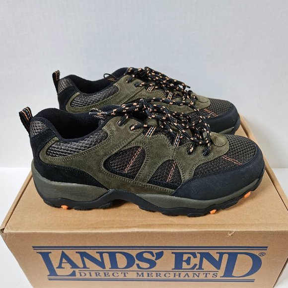 Lands' End Shoes Lands End Trail Hiking Shoes Olive Green Suede